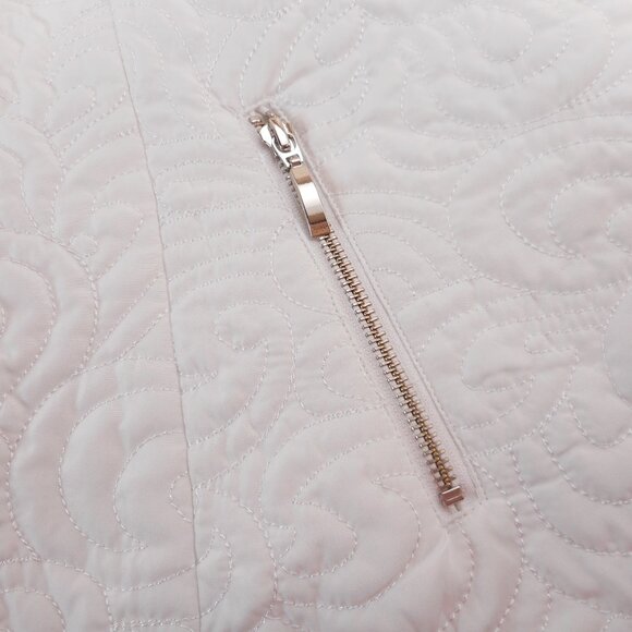 CJ Banks White Quilted Vest Womens size 2X [Approx] Full Zip Pockets Lightweight - Picture 10 of 10